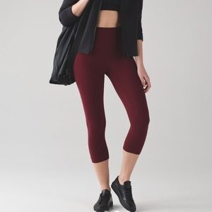 Lululemon Align Crop Deep Rouge Size 4